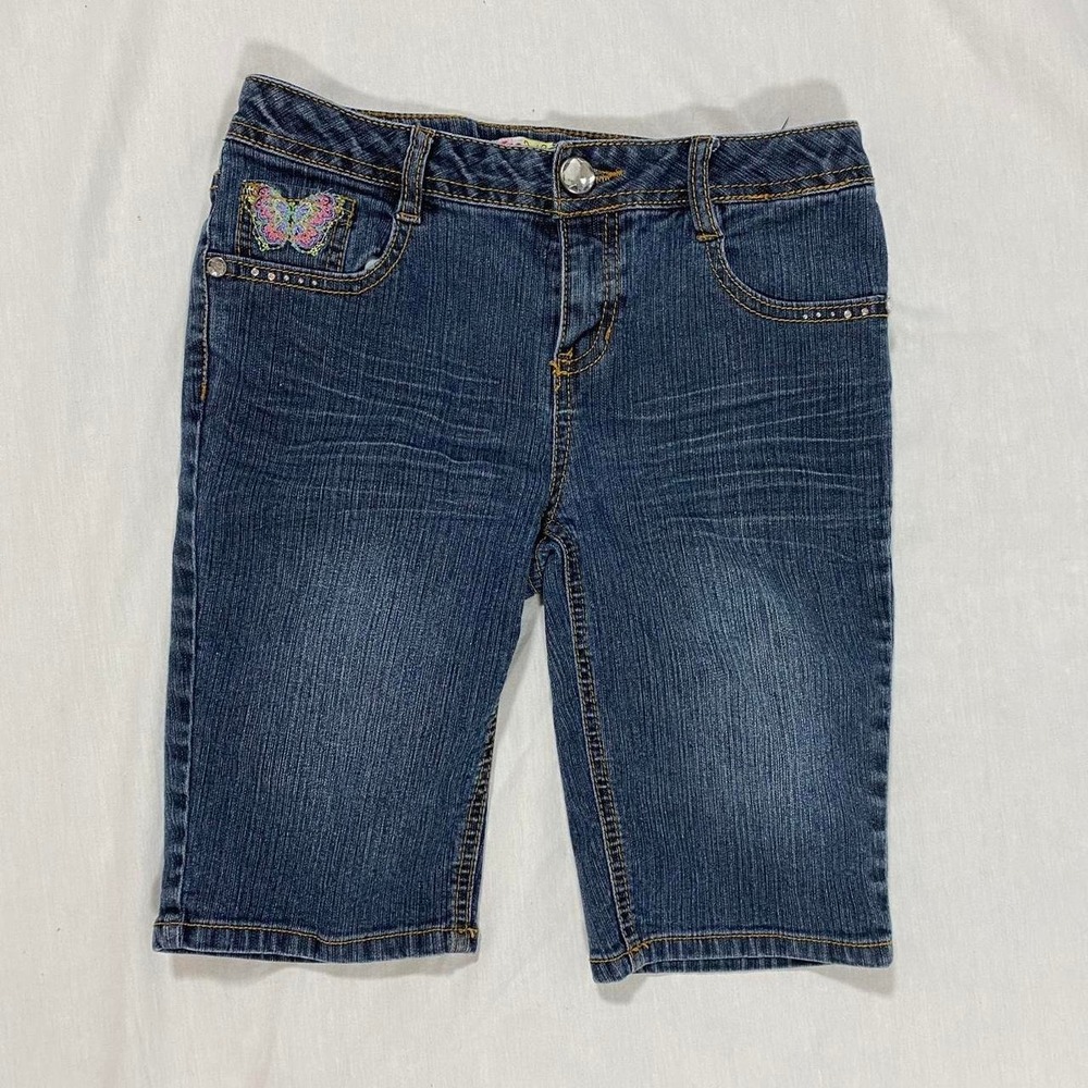 Squeeze denim shorts butterflies size 12 junior y2k summer 2000s vtg